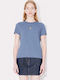 Lucky Tiger Women's T-shirt Blue