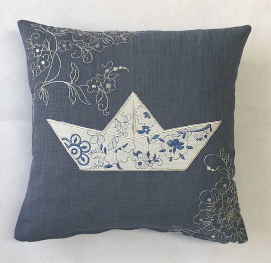 F L Τουριστικά Μαξιλάρια Σέ Μπλέ 45x45cm