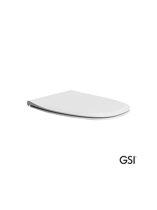 GSI 500-MS84SC-301 Капак за тоалетна Стройна Софт Клоуз Пластмаса Бял