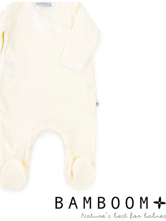 Bamboom Babystrampler Langärmliges Pure Panna