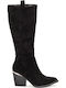 Wildleder Damenstiefel Schwarz