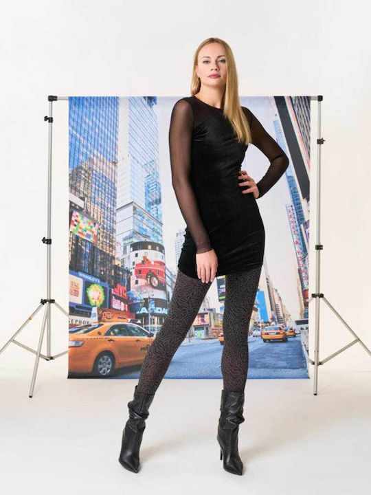 SiSi Ciorapi dama Grigio Roccia Print
