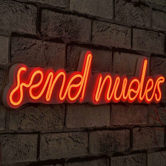 Διακοσμητικό Φωτιστικό Τοίχου Send Nudes 395ngr1718 60x2x13cm Led 15,1w Red Wallity