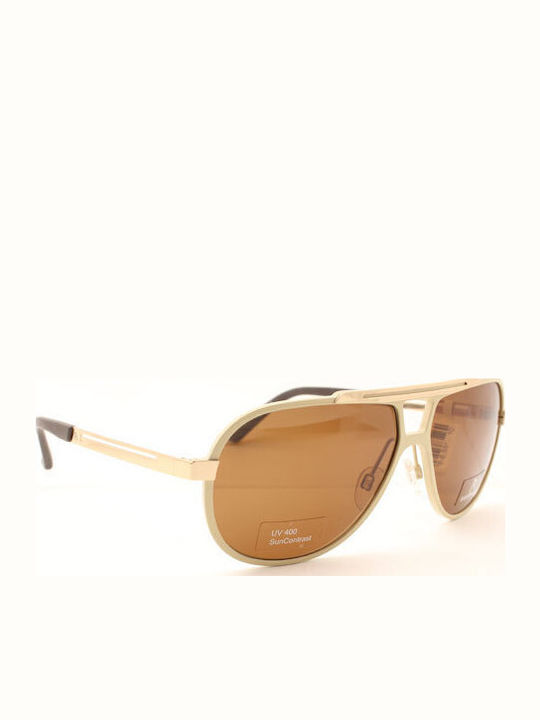 Rodenstock Sunglasses Χρυσά with Metal Frame & Brown Lens