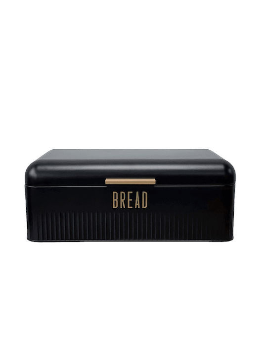 Cryspo Trio Brotkasten Metallisch Schwarz 43x23x17cm