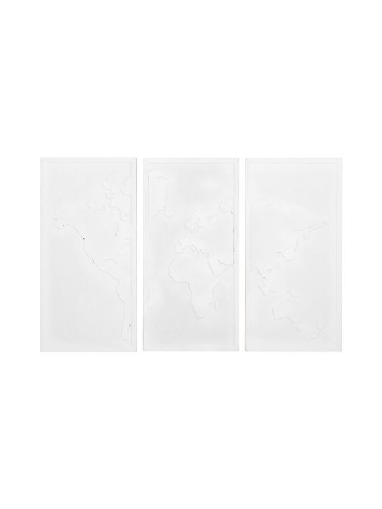 HomeMarkt World Τρίπτυχος Πίνακας Ξύλινος 180x120cm