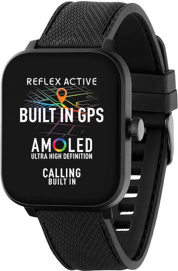 Reflex Active Series 44 Smartwatch with Heart Rate Monitor Black