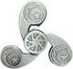 Fidget Spinner 3 Leaves Star Ασημί