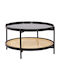 Round Central Coffee Table Seitz Glass Natural M80xL80xH45cm