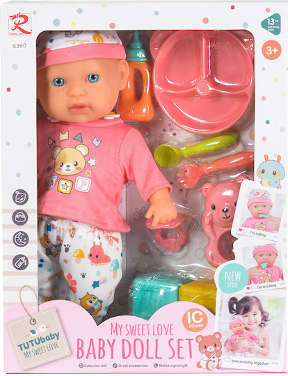 Cangaroo Baby Doll Set for 3+ Years 33 cm