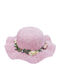 Domina Kinderhut Fedora Stroh Rosa