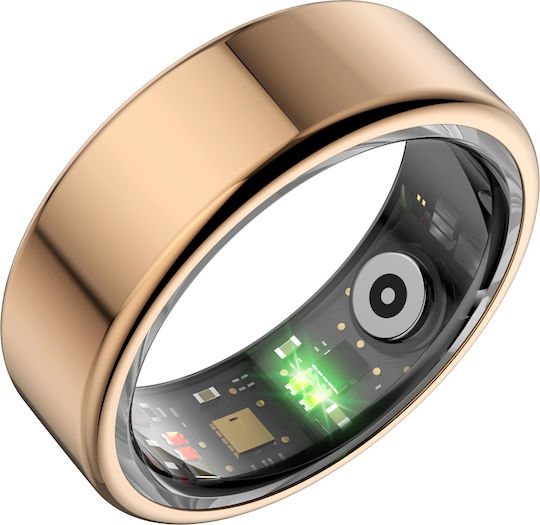 Maxlife MXSR-100 Size 11 Smart Ring 20.8mm Waterproof with Heart Rate Monitor Gold