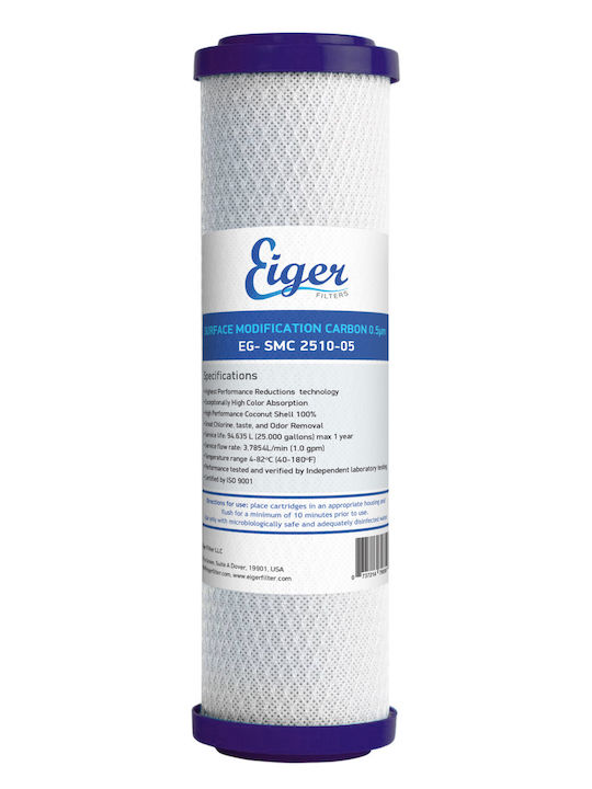 Eiger Countertop and Under Sink Water Filter Replacement made of Activated Carbon 10" 0.5 μm