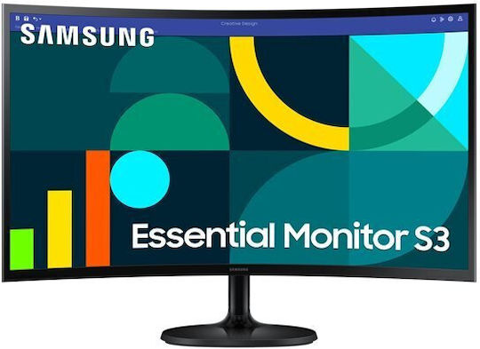 Samsung Essential S3 S27D364GAU VA Gebogen Monitor 27" FHD 1920x1080 mit Reaktionszeit 4ms GTG