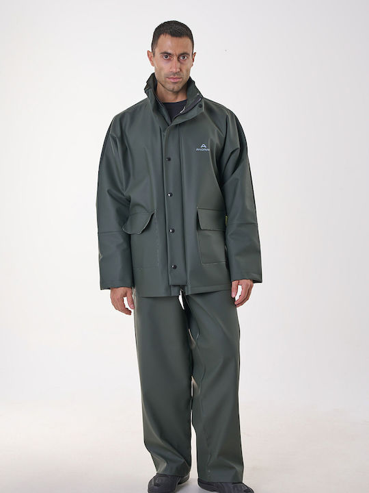 Anorak Waterproof Suit Street Long Olive