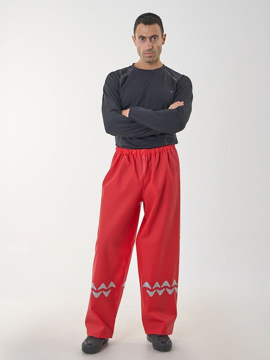 Pantaloni Anorak Impermeabili Way II – Roșu Reflectorizant