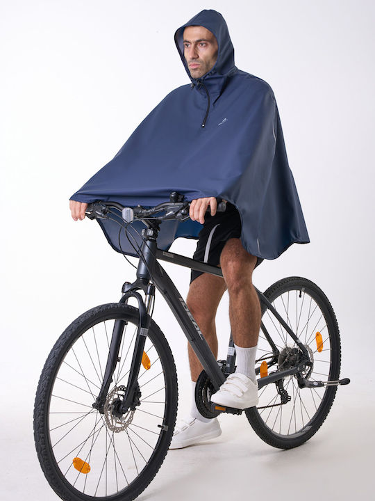 Anorak Wasserdichter Poncho Radfahrer Flex Blau