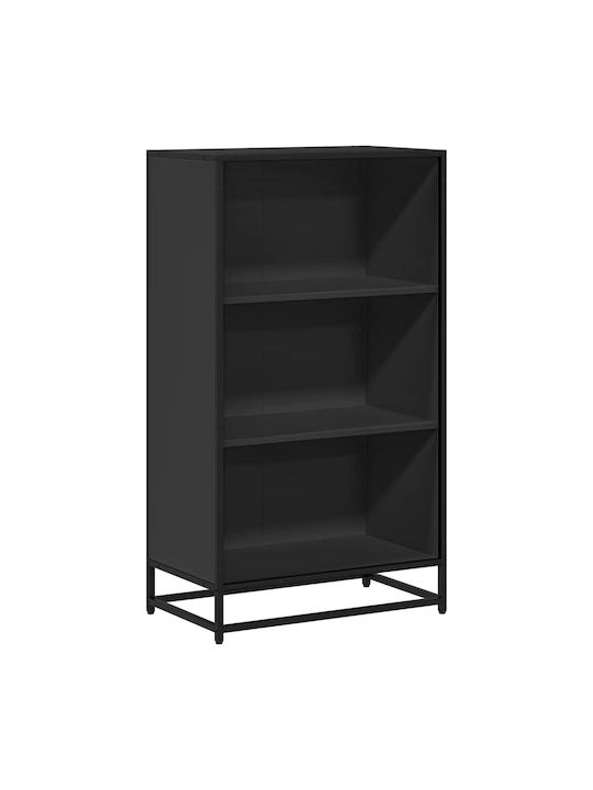 Shelf Wall Black Velvet-Black Metal 60x35x107.5cm