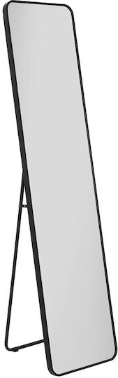 Liberta Lisso Oglindă De Podea Dreptunghiulară Neagră 165x40cm