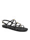 Women's Flat Sandals in Black Color