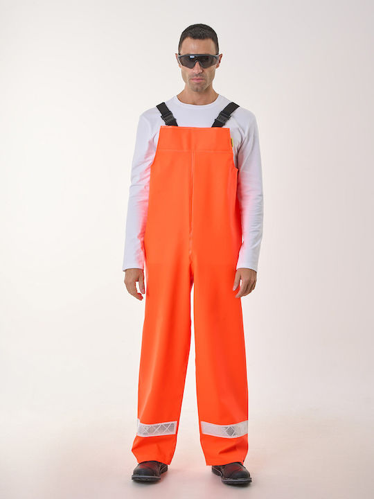 Pantaloni impermeabili cu bretele și reflectorizant Dock Anorak
