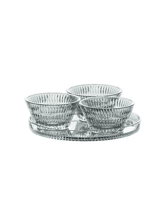 Nachtmann Serving Bowl Round Glass White 4pcs