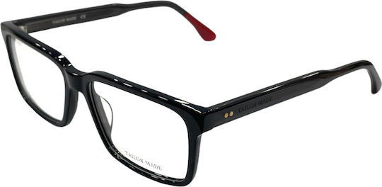 Tailor Made Men's Acetate Prescription Eyeglass Frame Black TM15238-C1