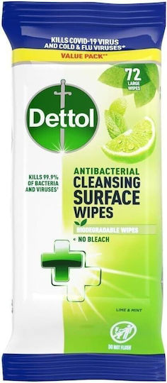 Dettol Μαντηλάκια Καθαρισμού Γενικής Χρήσης LIME & MINT