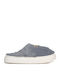 Gray House Slippers with Gold Detail