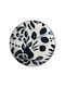 Dutch Rose Shallow Serving Plate Made of Blue Porcelain 21cm