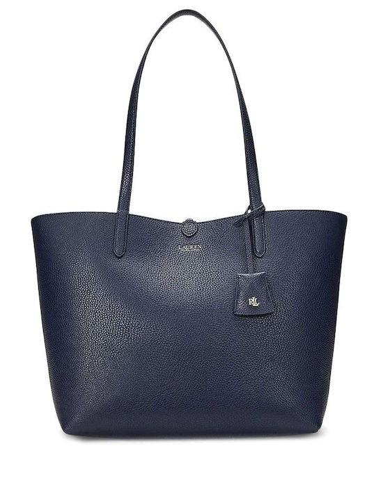 Ralph Lauren Leather Women's Bag Tote Handbag Blue