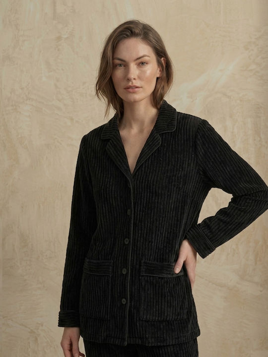 Zizo Winter Damen Pyjama-Set Black