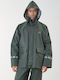 Anorak Wasserdichte Jacke mit Kapuze Reflektierend Avenuer Lang Oliv