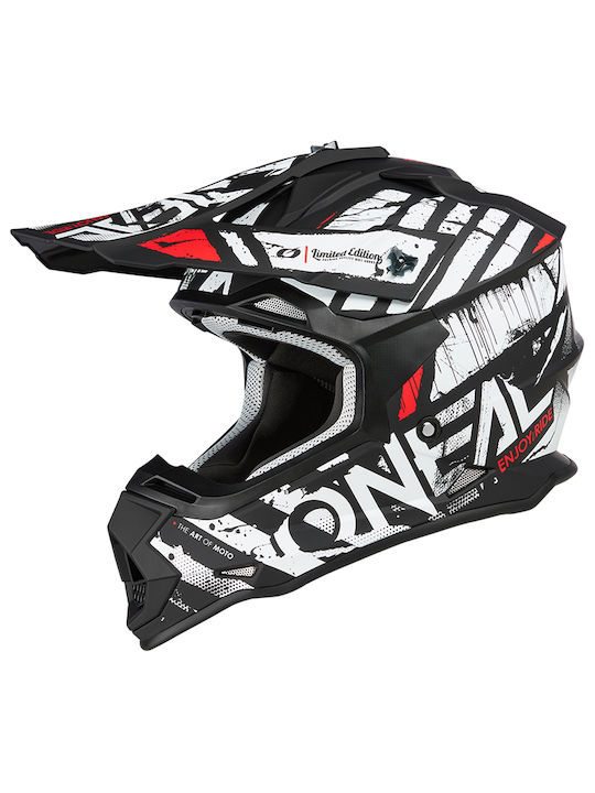 O'Neal 2SRS Glitch V.23 Black/White Κράνος Μηχανής Motocross ECE 22.06 1450gr