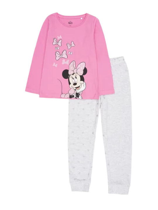 Disney Kids' Pajamas Winter Pink, Grey Melange Minnie