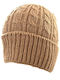 Beanie Unisex Beanie Gestrickt in Beige Farbe