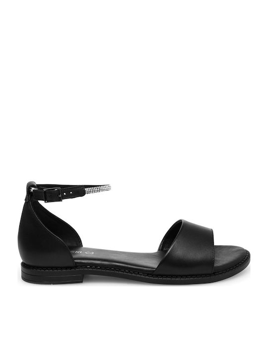 Flache Sandalen für Damen in Schwarz Farbe