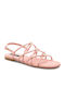 Flache Sandalen für Damen in Rosa Farbe