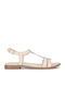 Flache Sandalen für Damen in Beige Farbe