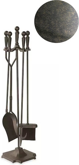 Fireplace Tool Set with Stand Holder Bronze