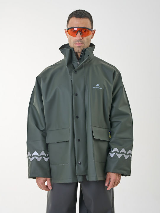 Anorak Waterproof Jacket Double Reflective Stre...