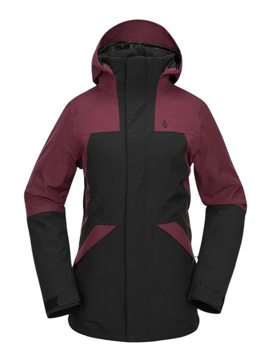 Volcom Shelter 3d Stretch H0452513-BUR Γυναικείο Μπουφάν για Σκι & Snowboard Μπορντό