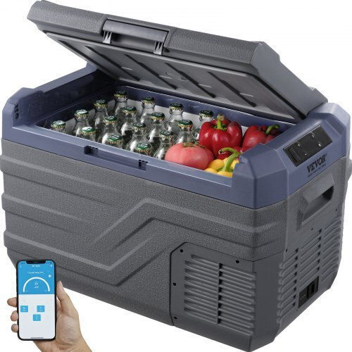 Vevor Преносим Хладилник 30л Капацитет 100-240V / 12V / 24V Сив