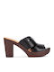 Mules mit Chunky Absatz in Schwarz Farbe