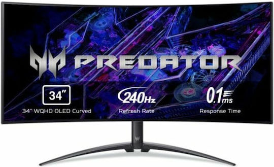 Predator X34Xbmiiphuzx Ultrawide OLED HDR Spiele-Monitor 34" 3440x1400 240Hz mit Reaktionszeit 0.03ms GTG