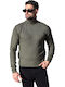 Langarm-Pullover Olive