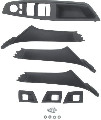 Set complet de ornamente interioare negre compatibil BMW Seria 5 F10 F11 2010-2017