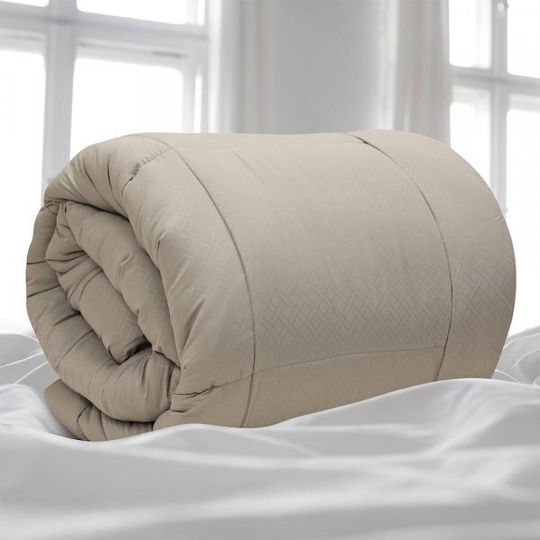 Lino Home Duvet Queen with Microfiber Filling 220x240cm Colcha Beige 120 GSMGsm