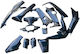 Supra Motorcycle Plastic Set Black 14pcs