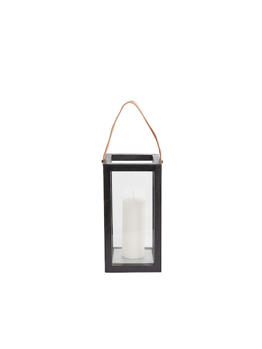 Storm Lantern S Black Recyclable Unprocessed Teak Wood 16x16xh32 Cm Muubs